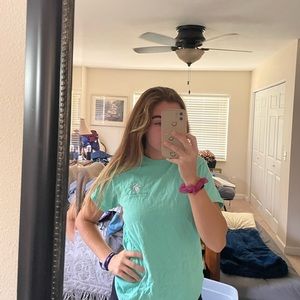 Small Teal Blue Simply Southern Short Sleeve Tee